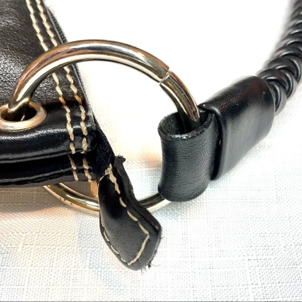 Boots 'N Bags Black Leather Hobo Purse